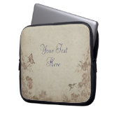 Vintage Beige Laptopschutzhülle (Vorderseite Links)