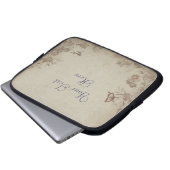 Vintage Beige Laptopschutzhülle (Vorne Knopf)