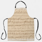Vintage beige music notes schürze (Vorderseite)