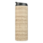 Vintage beige music notes thermosbecher (Nach rechts gedreht)