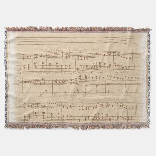 Vintage beige Musiknoten Decke (Vorderseite)