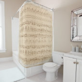 Vintage beige Musiknoten Duschvorhang (Beispiel)