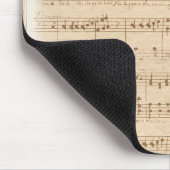 Vintage beige Musiknoten Mousepad (Ecke)
