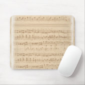 Vintage beige Musiknoten Mousepad (Mit Mouse)
