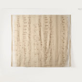 Vintage beige Musiknoten Wandteppich (Vorderseite (Horizontal))