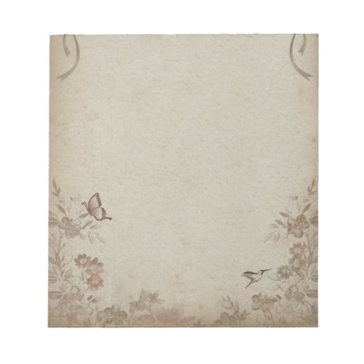 Vintage Beige Notizblock (Vorderseite)