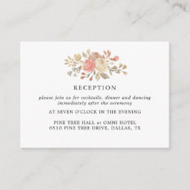 Vintage beige Rose Hochzeitskarten Begleitkarte