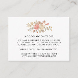 Vintage beige Rose Hochzeitskarten Begleitkarte