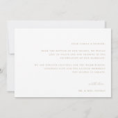 Vintage Beige-Wappen-Monogramm-Hochzeit Dankeskarte (Rückseite)