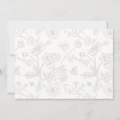 Vintage Beige-Wappen-Monogramm-Hochzeit Save The Date (Rückseite)