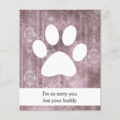 Vintage Beileid für den Heimtierverlust (Vorderseite)