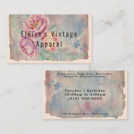 Vintage Bekleidung 3,5 Zoll x 2,0 Zoll Visitenkart Visitenkarte