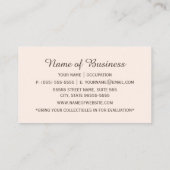 Vintage Bekleidung Shop Französisch Visitenkarte (Rückseite)