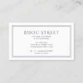 Vintage Bekleidung Visitenkarte (Vorderseite)
