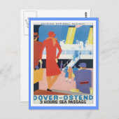 Vintage belgische Eisenbahn Postkarte (Vorne/Hinten)