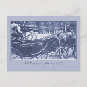 Vintage belgische Königsfamilie in Antwerpen, 1910 Postkarte