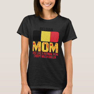 Vintage belgische Mama - Belgien-Flagge für Mutter T-Shirt