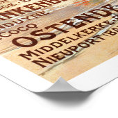 Vintage belgische Strände Poster (Ecke)