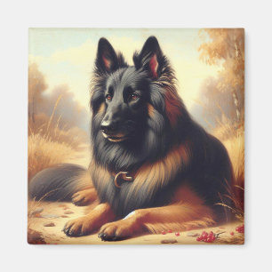 Vintage belgische Tervuren-Malerei Magnet