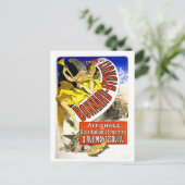 Vintage Belle Epoque Französisch Plakatdrucker Che Postkarte (Stehend Vorderseite)