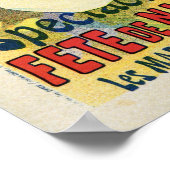 Vintage Belle Epoque jardin de Paris Party Poster (Ecke)