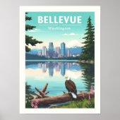 Vintage Bellevue Washington Poster (Vorne)