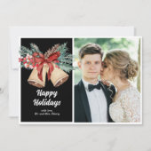 Vintage Bells Flat Holiday Card Feiertagskarte (Vorderseite)