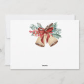 Vintage Bells Flat Holiday Card Feiertagskarte (Rückseite)