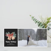 Vintage Bells Flat Holiday Card Feiertagskarte (Stehend Vorderseite)