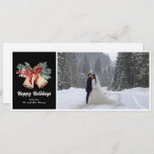 Vintage Bells Flat Holiday Card Feiertagskarte (Vorne/Hinten)