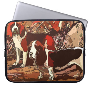 Vintage bemalte Beagles Laptop-Hülle Laptopschutzhülle
