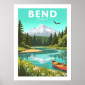 Vintage Bend Oregon Poster (Vorne)
