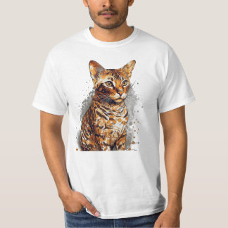 - Vintage Bengalische Katzen Portrait Kunstdrucke  T-Shirt