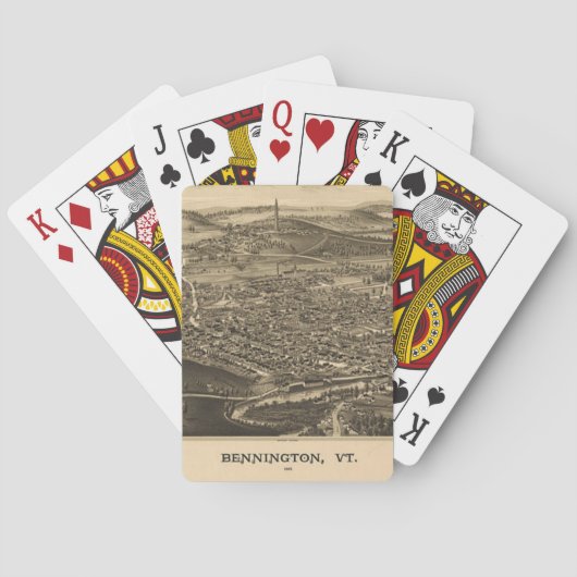 Vintage Bennington, Vermont Karte Spielkarten (Rückseite)