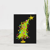Vintage Bent Christmas Tree Karte (Vorderseite)