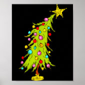 Vintage Bent Christmas Tree Poster (Vorne)