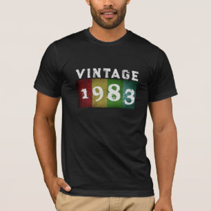 Vintage benutzerdefinierte Geburtstags- und Datums T-Shirt