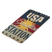 Vintage-Benzin-Schild Magnet (Linke Seite)