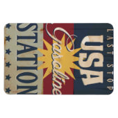 Vintage-Benzin-Schild Magnet (Horizontal)