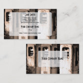 Vintage Benzinpumpen Visitenkarte (Vorne/Hinten)