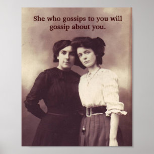 Vintage - Beobachte den Klatsch! Poster
