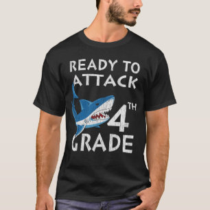 Vintage Bereit zum Angriff 4. Klasse Erster Schult T-Shirt
