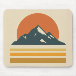 Vintage-Berg-Mauspad – Retro-Abenteuer-Schreibtisc Mousepad