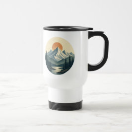 Vintage-Berg-Sonnenuntergang-Natur-Abenteuer-T-Shi Reisebecher
