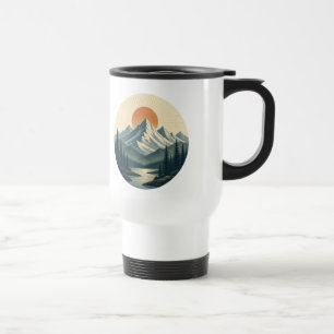 Vintage-Berg-Sonnenuntergang-Natur-Abenteuer-T-Shi Reisebecher