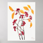 Vintage Bergashillustration Poster (Vorne)