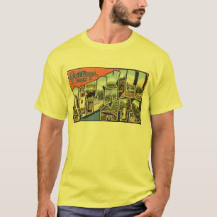 Vintage Bergkette Postkarte T-Shirt