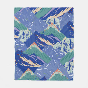 Vintage Berglandschaft nahtlos. dunkel Fleecedecke