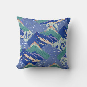 Vintage Berglandschaft nahtlos. dunkel Kissen