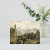 Vintage Berglandschaft Postkarte (Stehend Vorderseite)